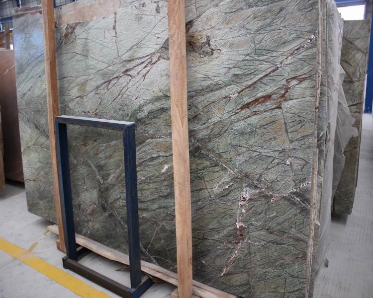 Rainforest Green Marble Stone Slab For Tables Rainforest Green Marble Stone Slab For Tables