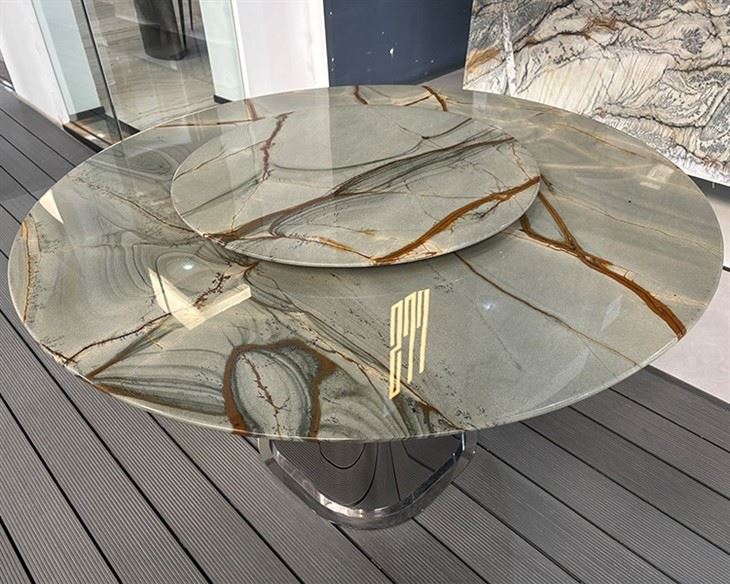 blue quartzite table